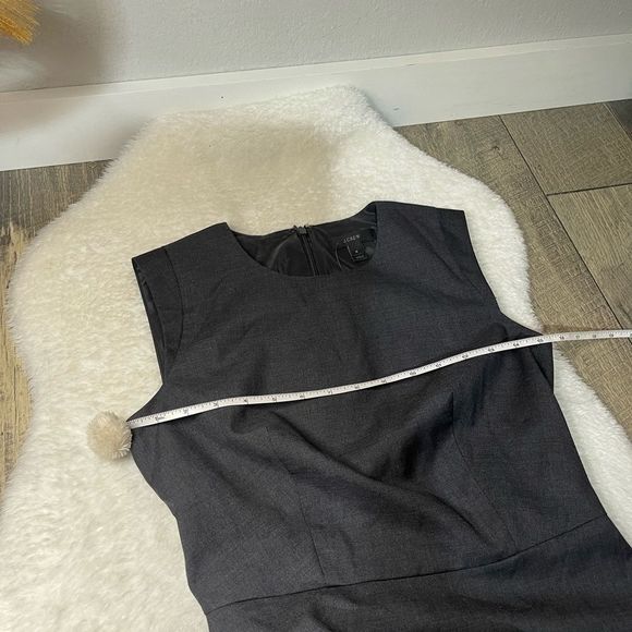 J. Crew Ruffle Hem Sheath Dress Wool - Picture 6 of 7